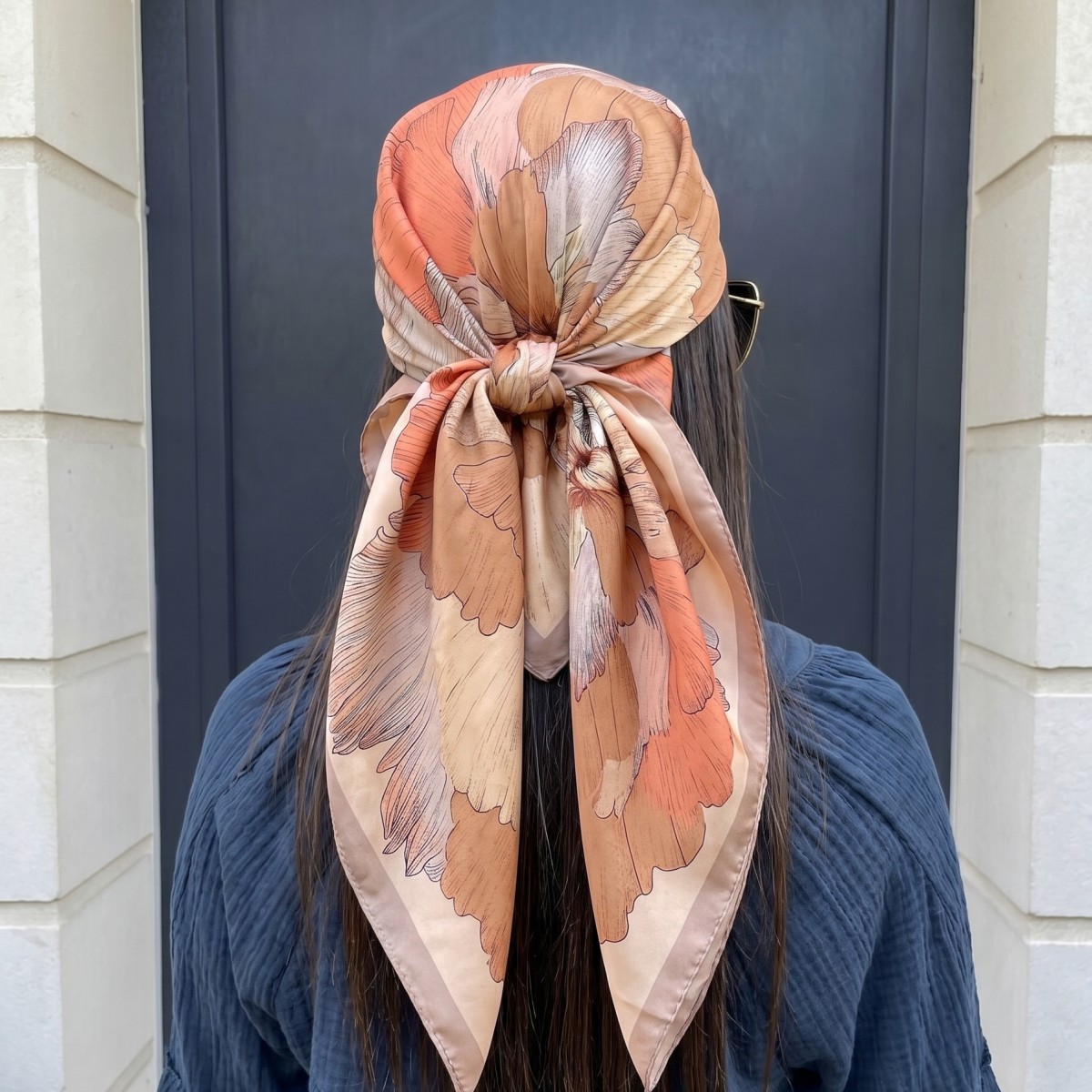 Pashmina Wrap Large - Women Silk Square Scarf Lady Bandana