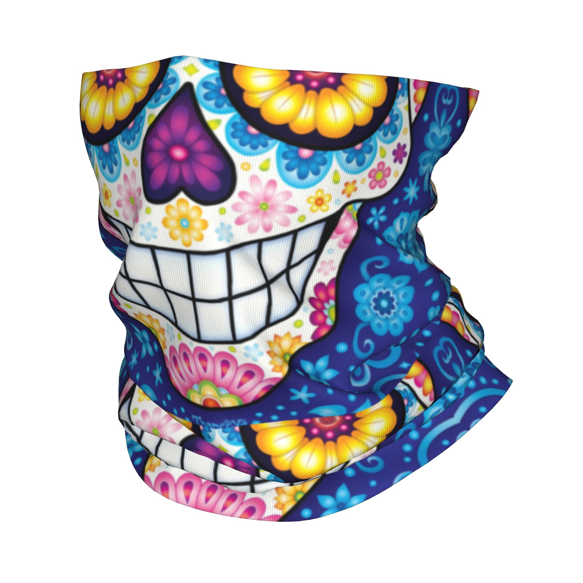 Neck Warmer Tube - Custom Day Of The Dead Sugar