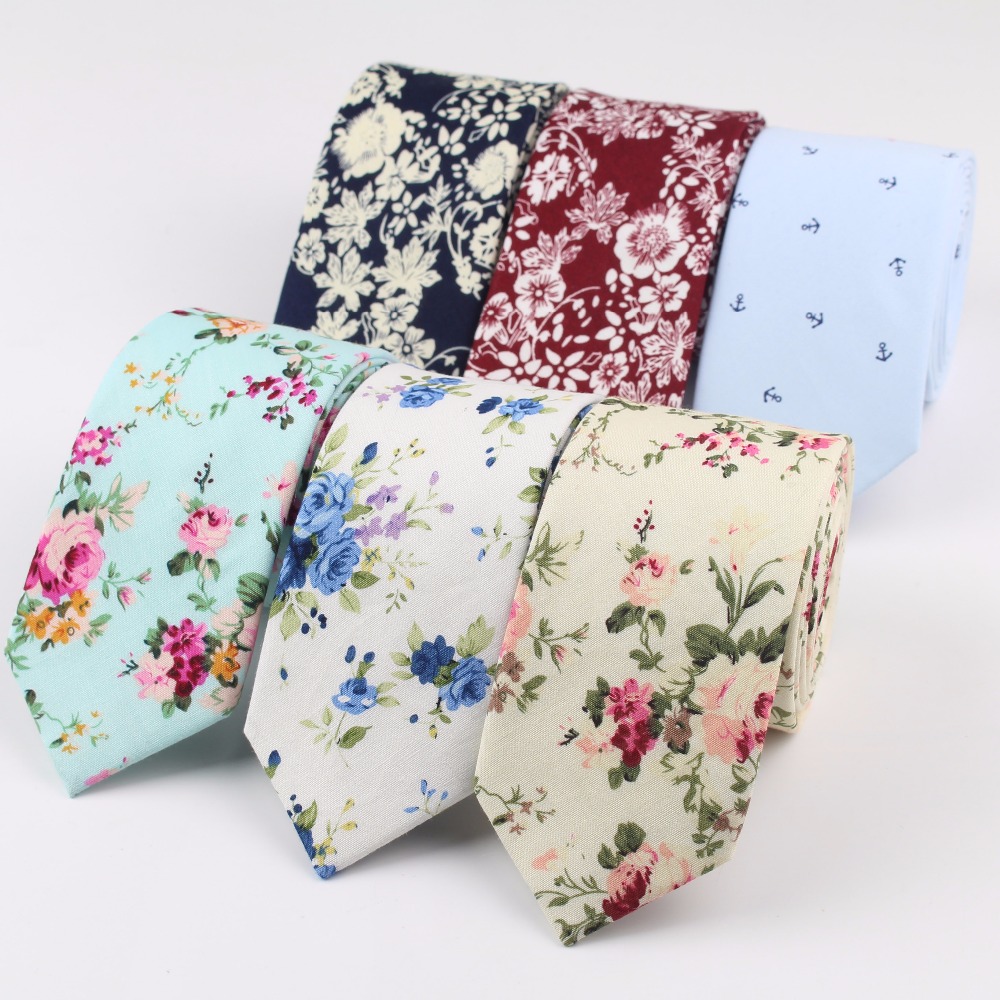 Skinny Tie Men - Cotton Men's Colourful Tie Ties Necktie