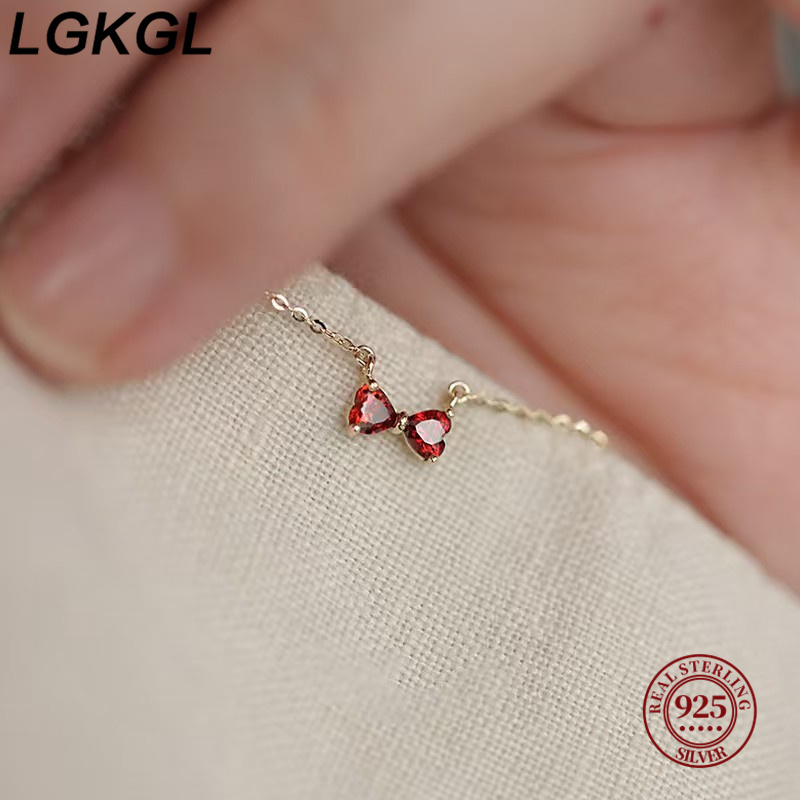 Tie Clip Silver - LGKGL Korean Sweet 5A Zircon Bow