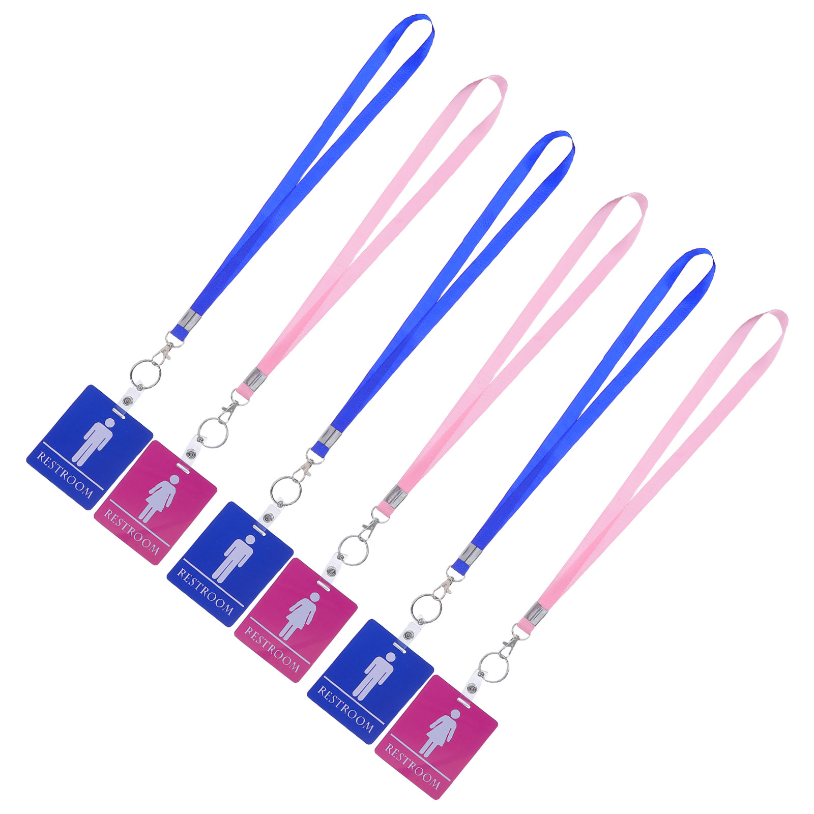 Lanyard Badge Holder - 6 Pcs Bathroom Access Badge Hall
