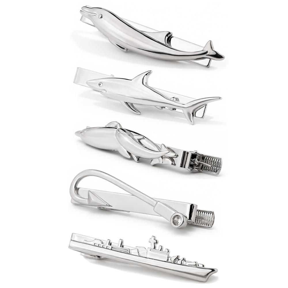 Tie Clip Silver - Creative Marine Animal Tie Clip Men's