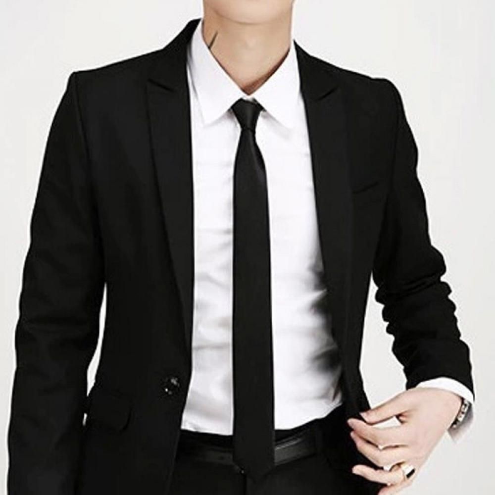 Fashion Casual Slim Plain Mens - Skinny Tie Men recension och pris