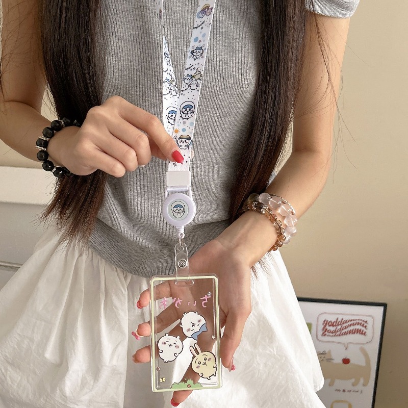 Cute Cartoon Chiikawa Transpar - Lanyard Badge Holder recension och pris