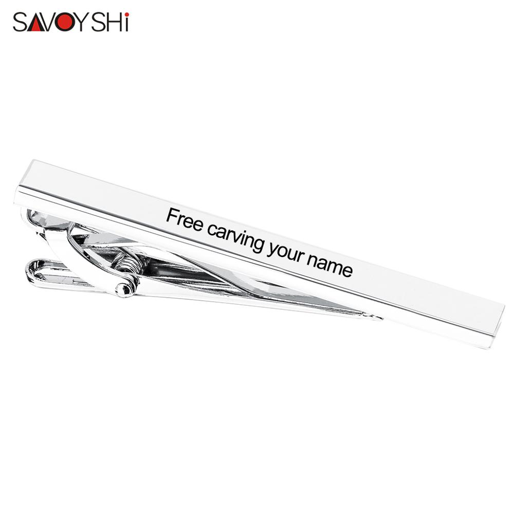 SAVOYSHI Free Engraving Name C - Tie Bar Set Gift recension och pris