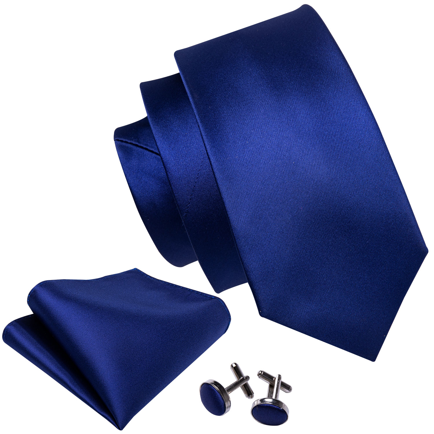 Barry.Wang Navy Royal Sky Blue - Silk Tie Striped recension och pris