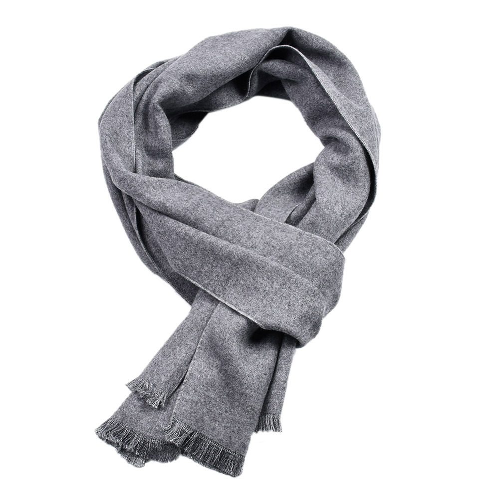 Solid Color Cashmere Scarf Win - Muffler Men Wool recension och pris
