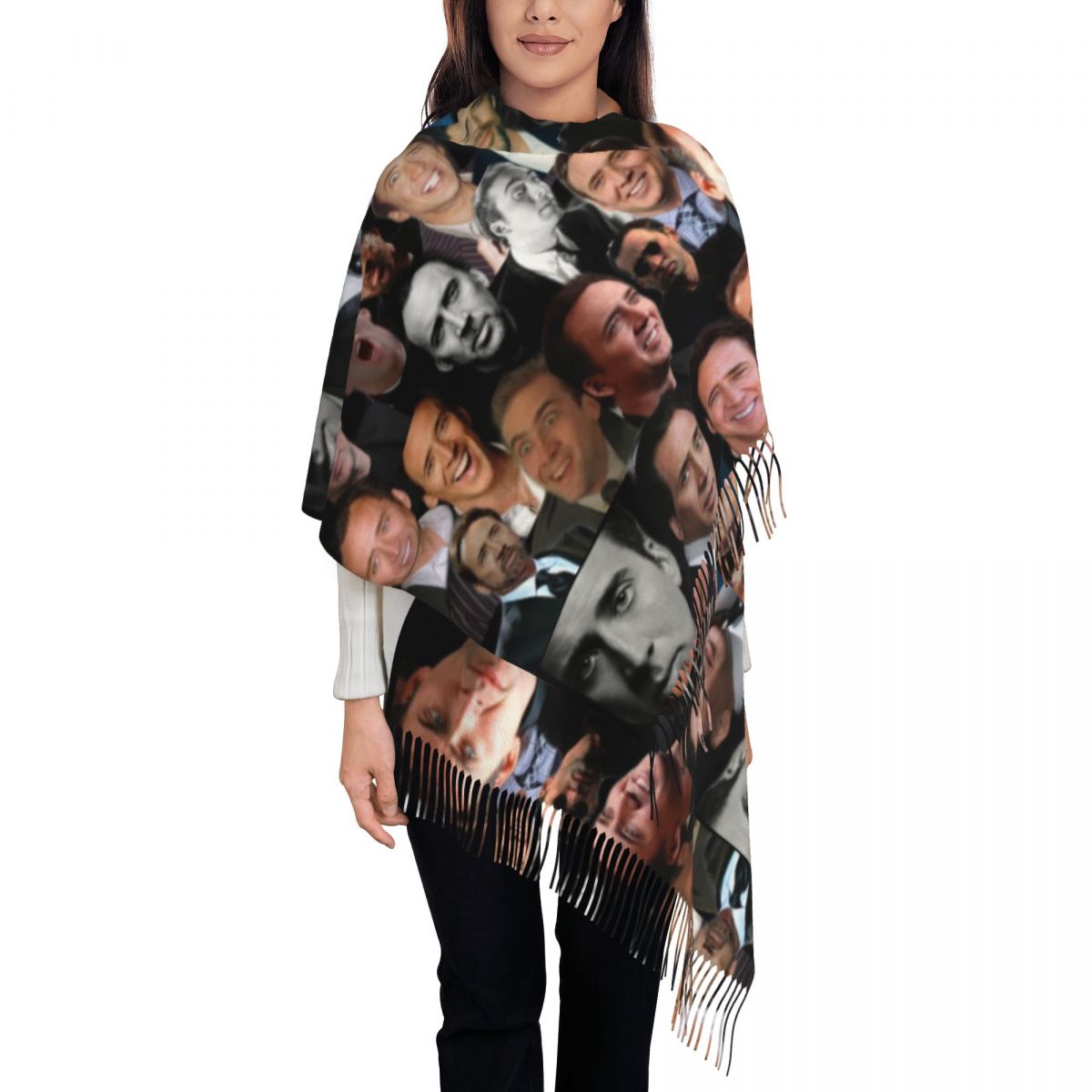 Nicolas Cage Colllage Shawl Wr - Pashmina Wrap Large recension och pris