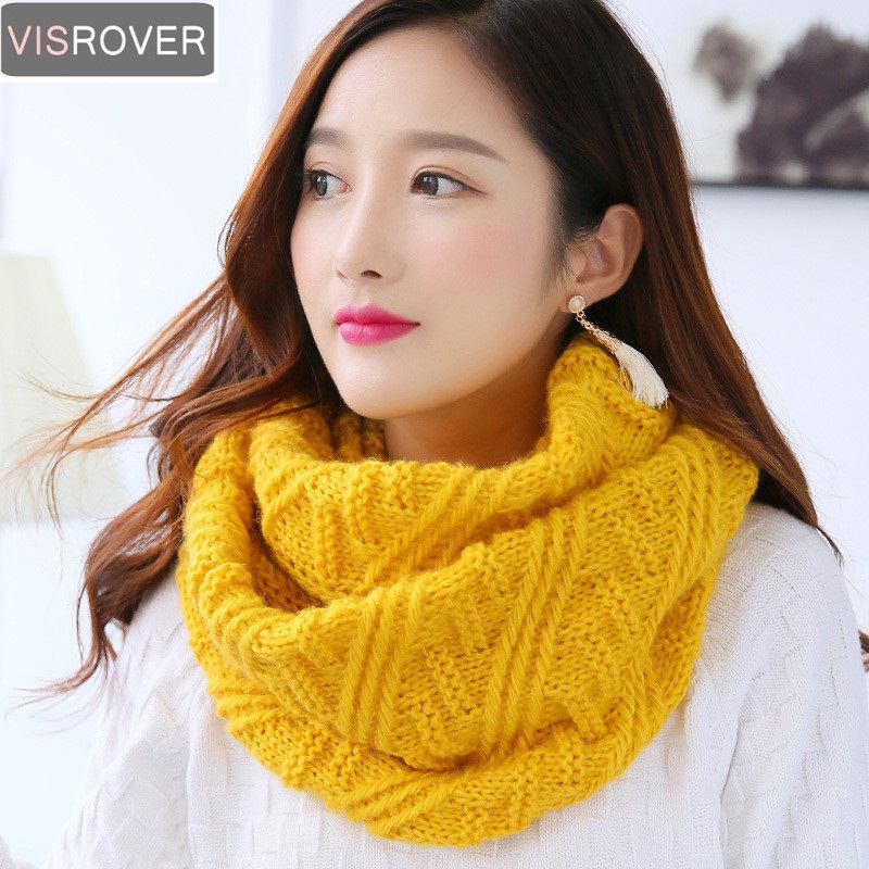 VISROVER Color Scarves Women W - Infinity Scarf Knit recension och pris