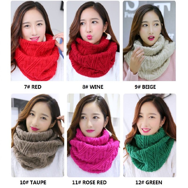 VISROVER Color Scarves Women W - Infinity Scarf Knit recension och pris