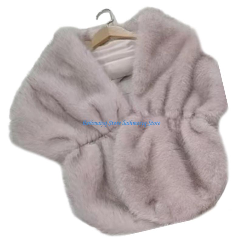 573B Luxurious Artificial Furs - Stole Wedding Shawl recension och pris