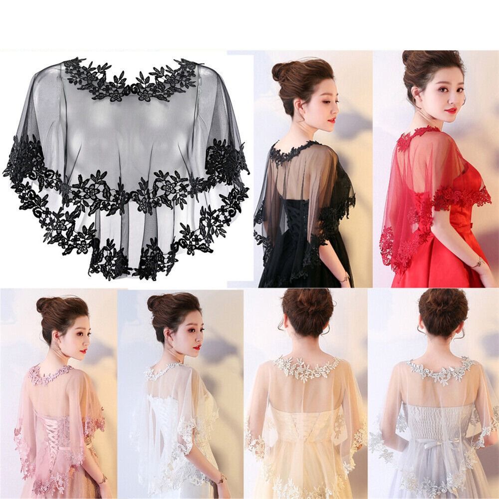 Fashion Lace Short Sleeve Shru - Stole Wedding Shawl recension och pris