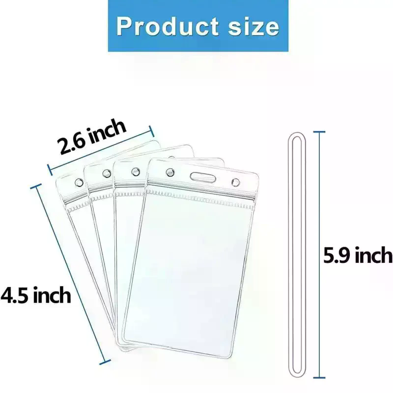 10 Pcs Clear Plastic ID Badge  - Lanyard Badge Holder recension och pris