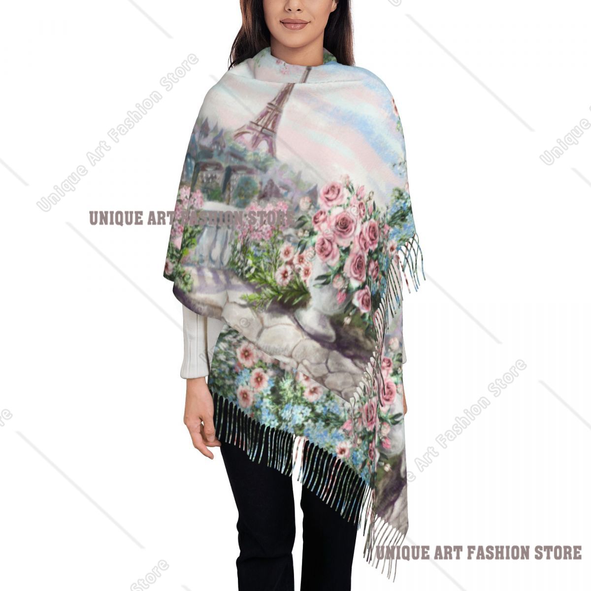 Oil Painting France Paris Eiff - Pashmina Wrap Large recension och pris