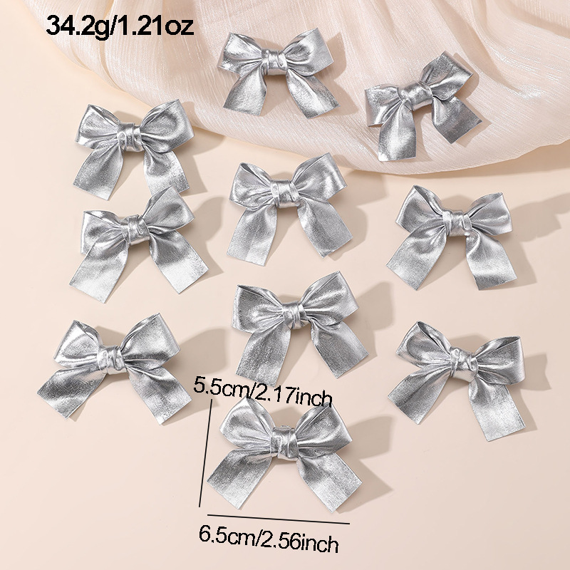Gold and Silver Bow Hair Clips - Tie Clip Silver recension och pris