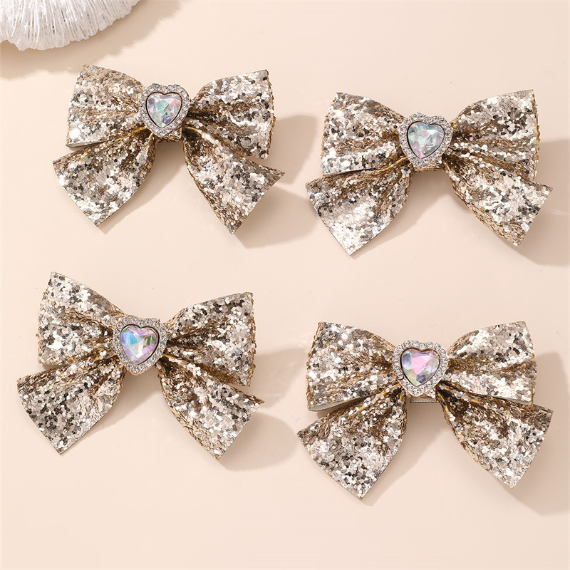 Gold and Silver Bow Hair Clips - Tie Clip Silver recension och pris