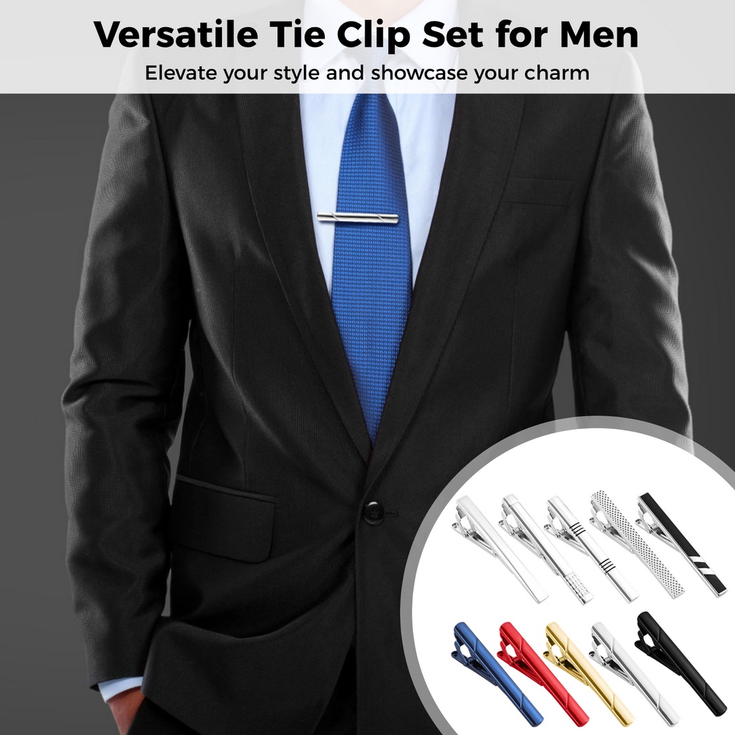10Pcs Tie Clips Tie Clip Set F - Tie Bar Set Gift recension och pris