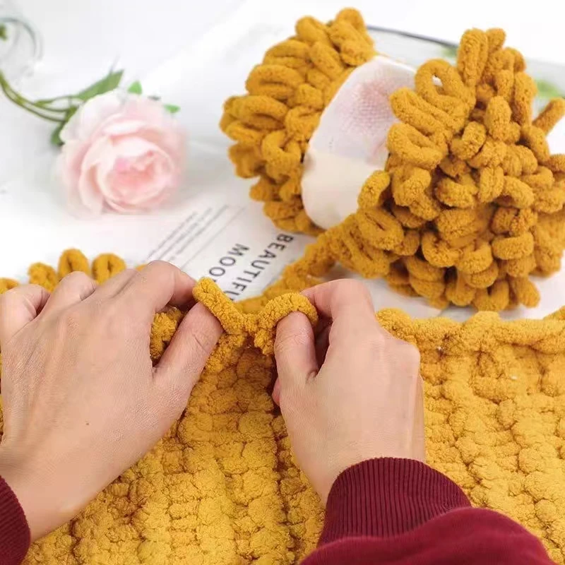 100g/Ball Finger Loop Yarn Thr - Woven Scarf Blanket recension och pris