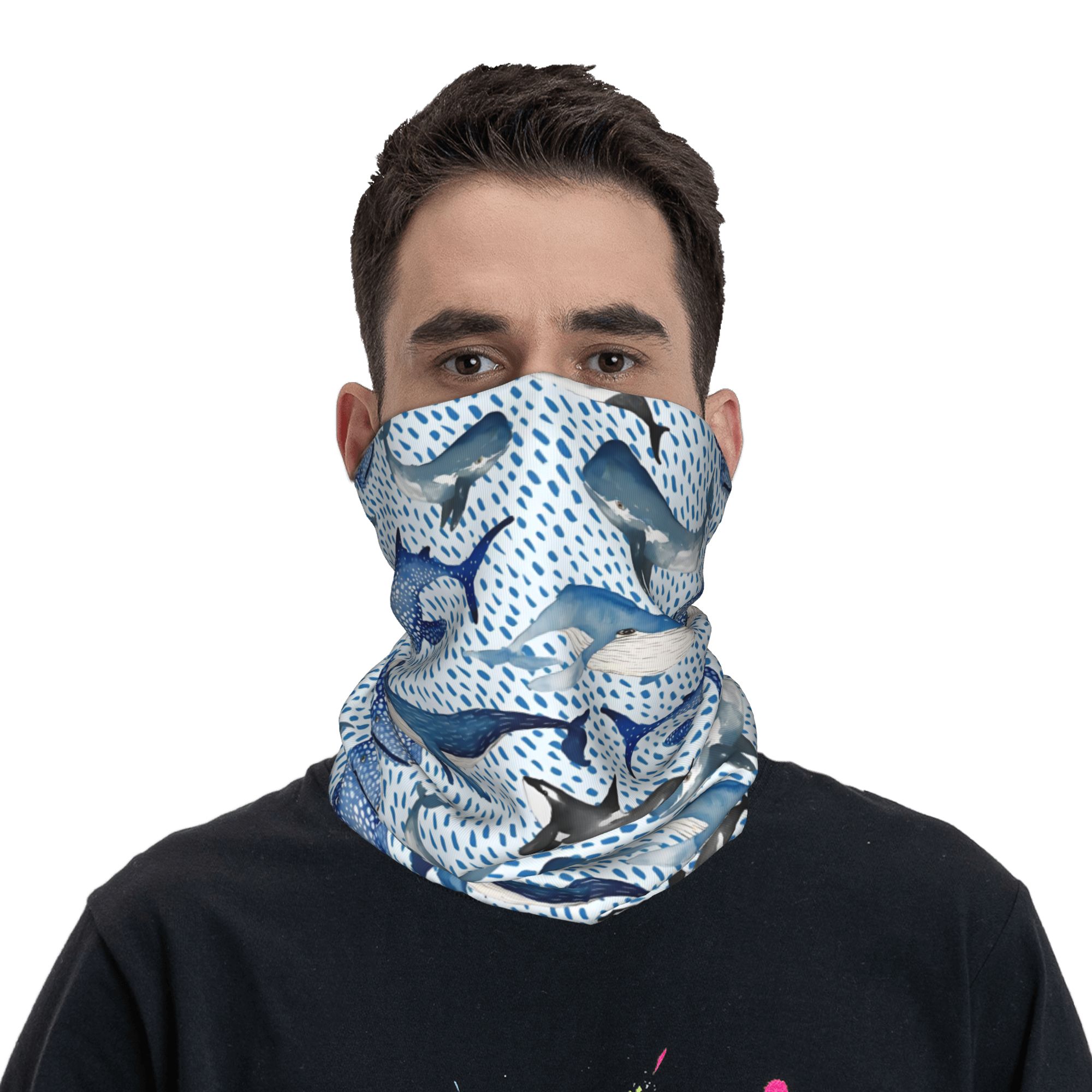 Custom Blue Watercolour Shark  - Neck Warmer Tube recension och pris