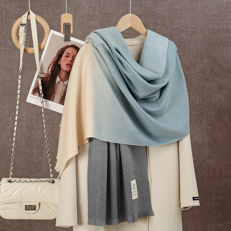 New 2024 Gradient Cashmere Sca - Woven Scarf Blanket recension och pris