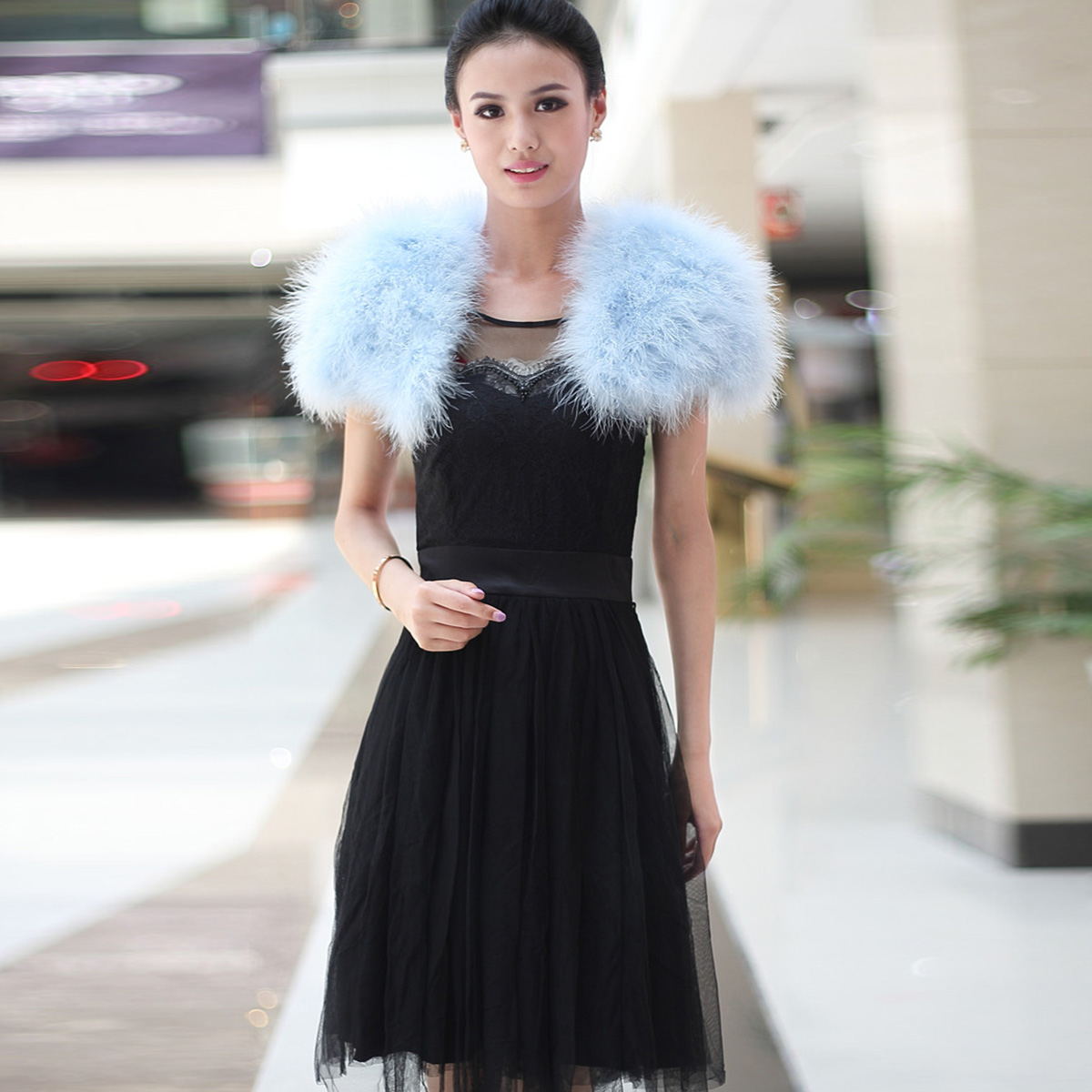 Women Ostrich Feather Boa Shaw - Stole Wedding Shawl recension och pris