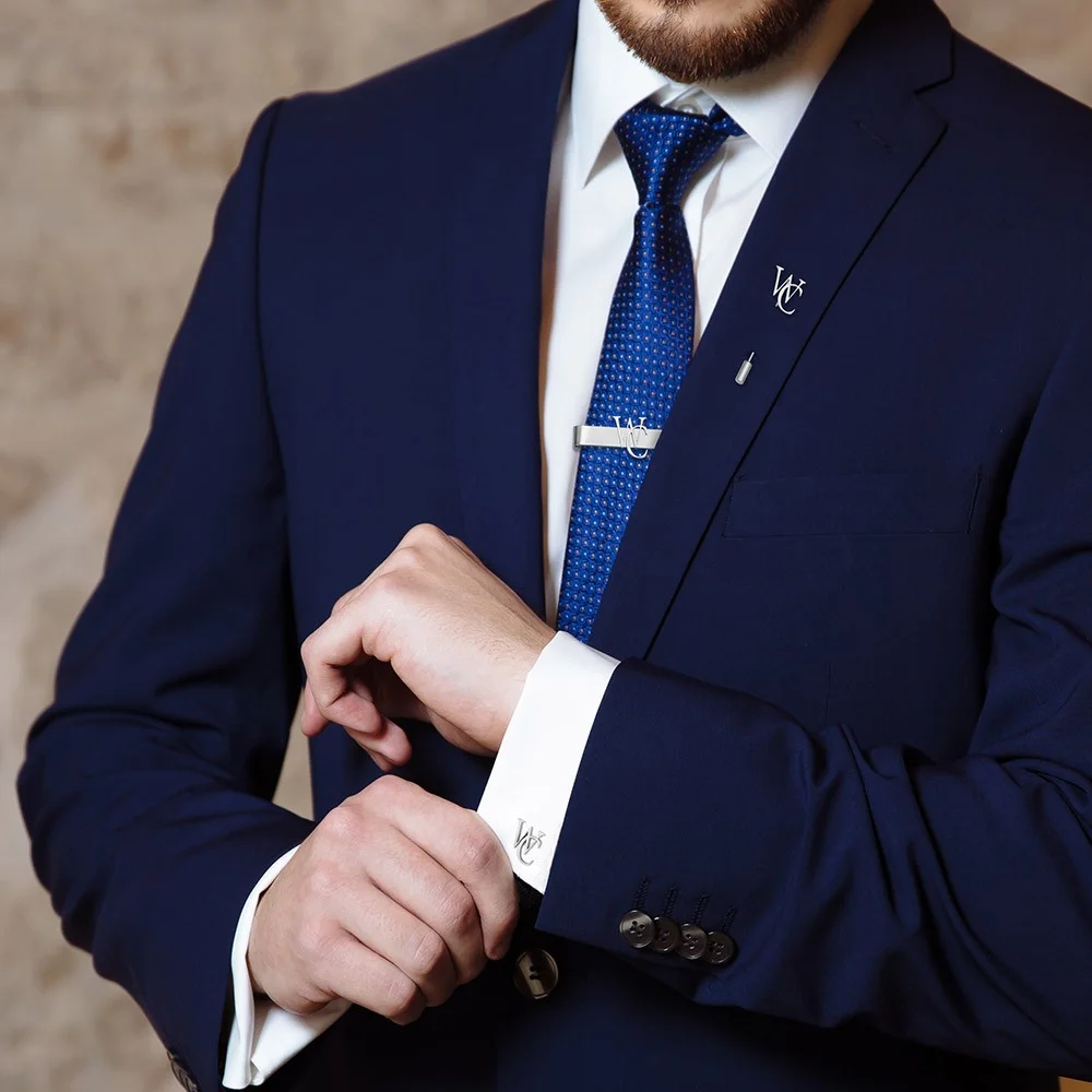 Personalized Cufflinks/Lapel P - Tie Bar Set Gift recension och pris