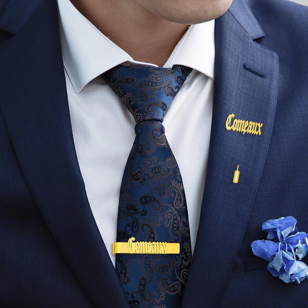 Personalized Cufflinks/Lapel P - Tie Bar Set Gift recension och pris
