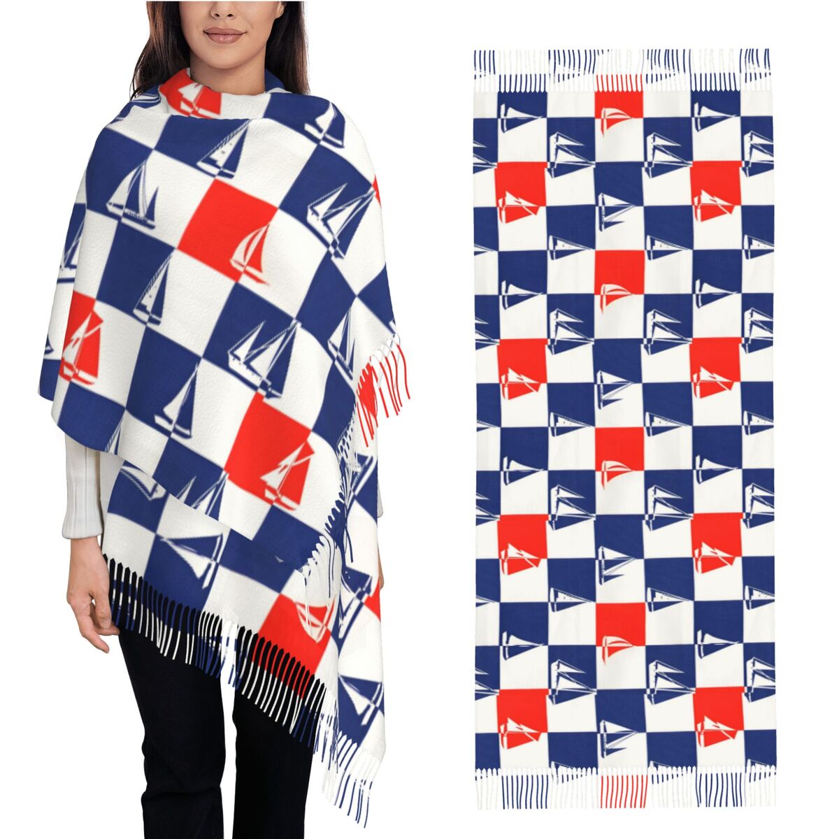 Sailing Ship Ocean Scarf Fall  - Pashmina Wrap Large recension och pris