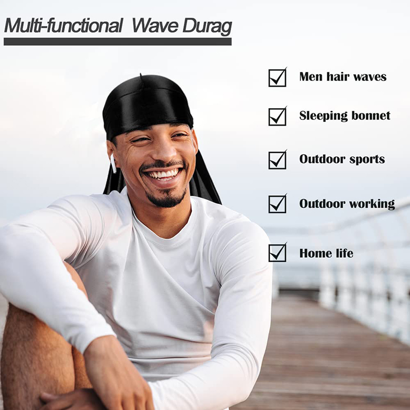 2PCS/LOT Unisex Men Satin Dura - Bandana Doo Rag recension och pris