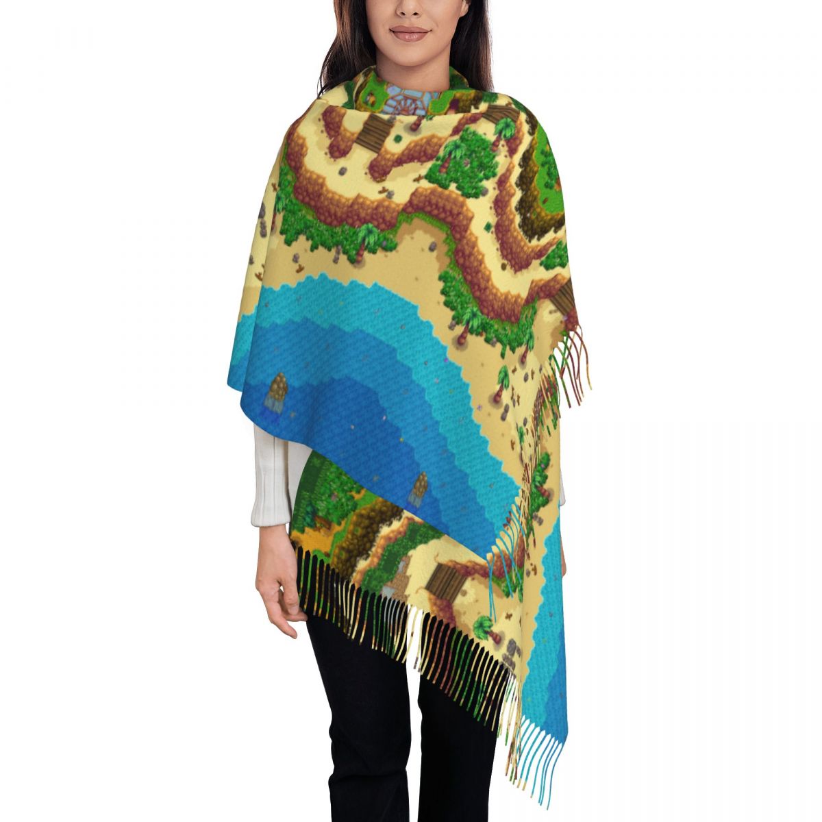 Stardew Valley Map Scarf for W - Pashmina Wrap Large recension och pris