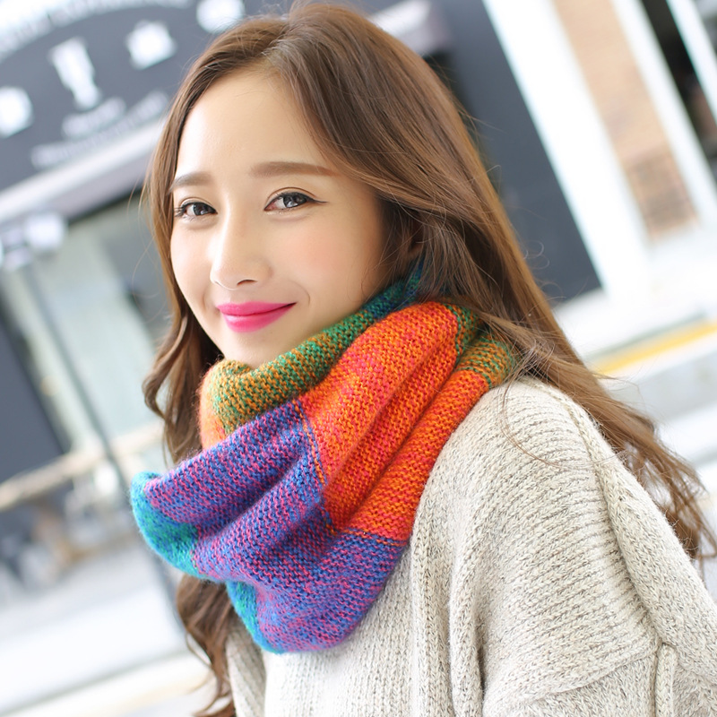 Rainbow Knitted Infinity Scarv - Infinity Scarf Knit recension och pris