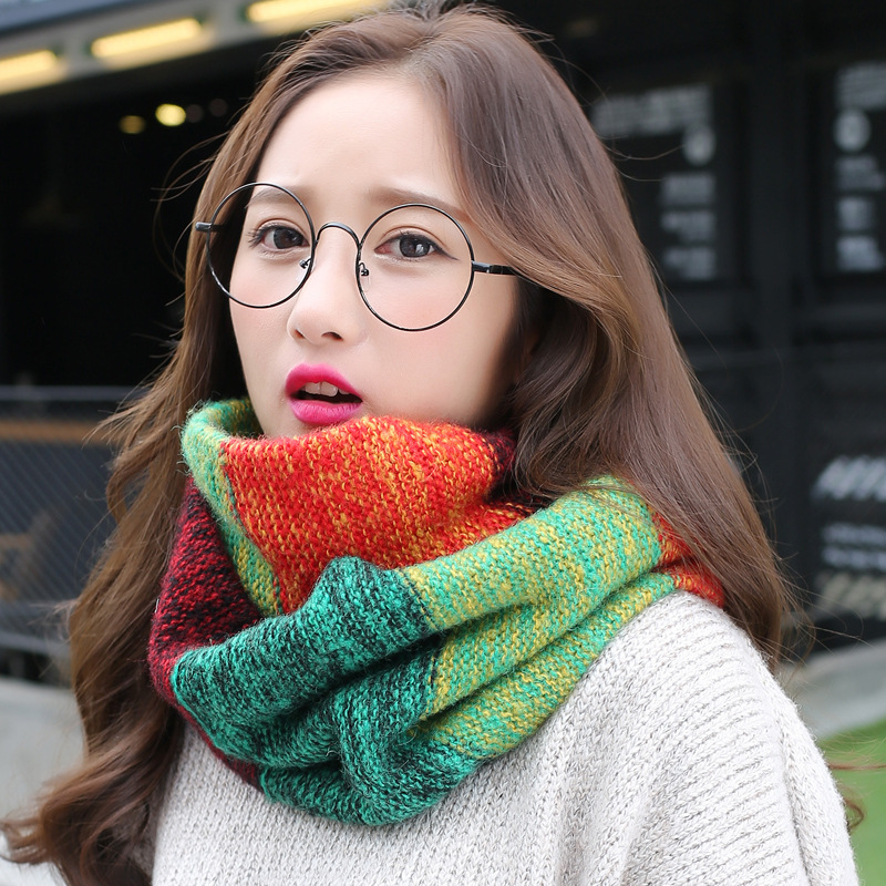 Rainbow Knitted Infinity Scarv - Infinity Scarf Knit recension och pris