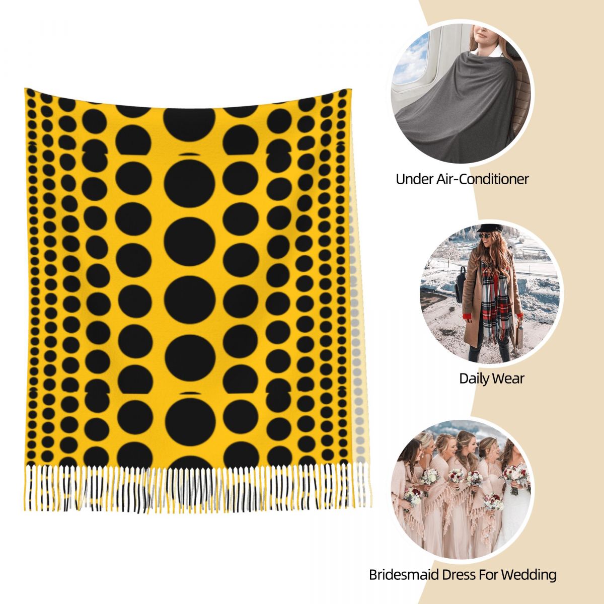 Infinity Polka Dots Scarf for  - Infinity Scarf Knit recension och pris
