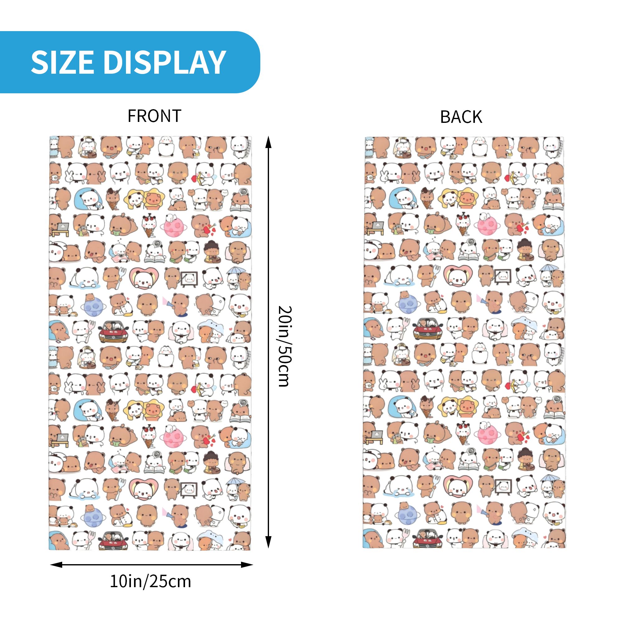 Custom Bear Cartoon Peach And  - Neck Warmer Tube recension och pris