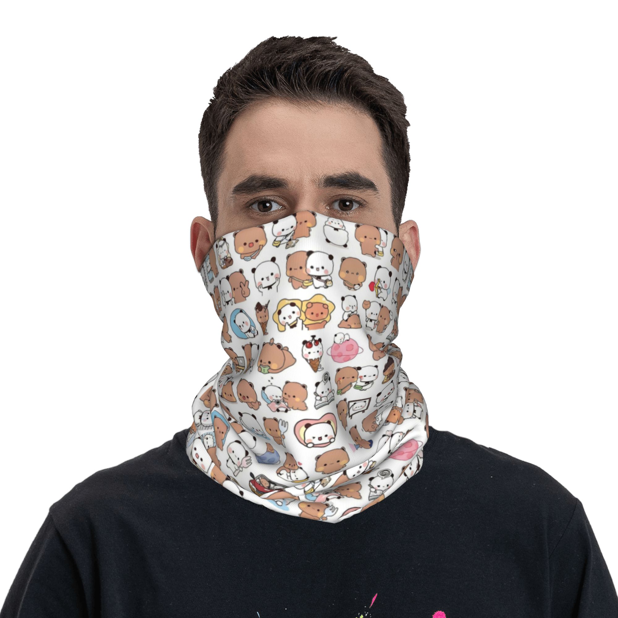 Custom Bear Cartoon Peach And  - Neck Warmer Tube recension och pris
