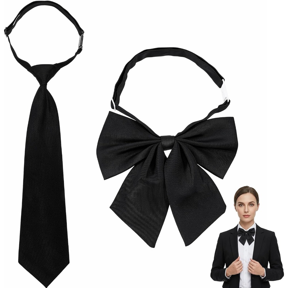 Black Bow Ties for Women, Larg - Bow Tie Pre Tied recension och pris