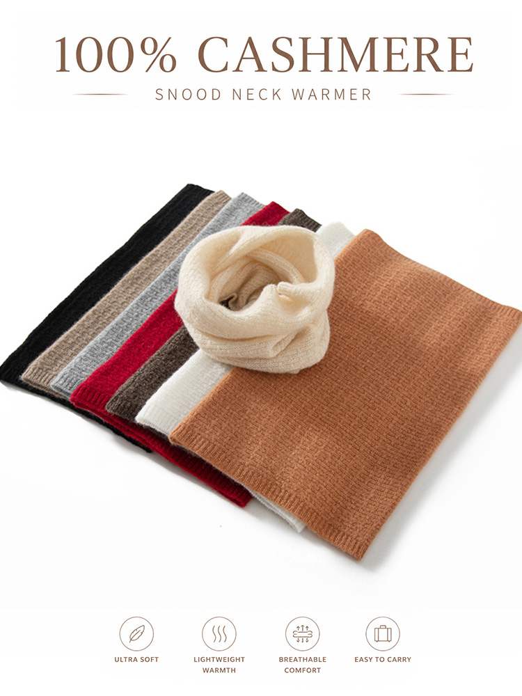 100% Pure Cashmere Waffle Knit - Infinity Scarf Knit recension och pris