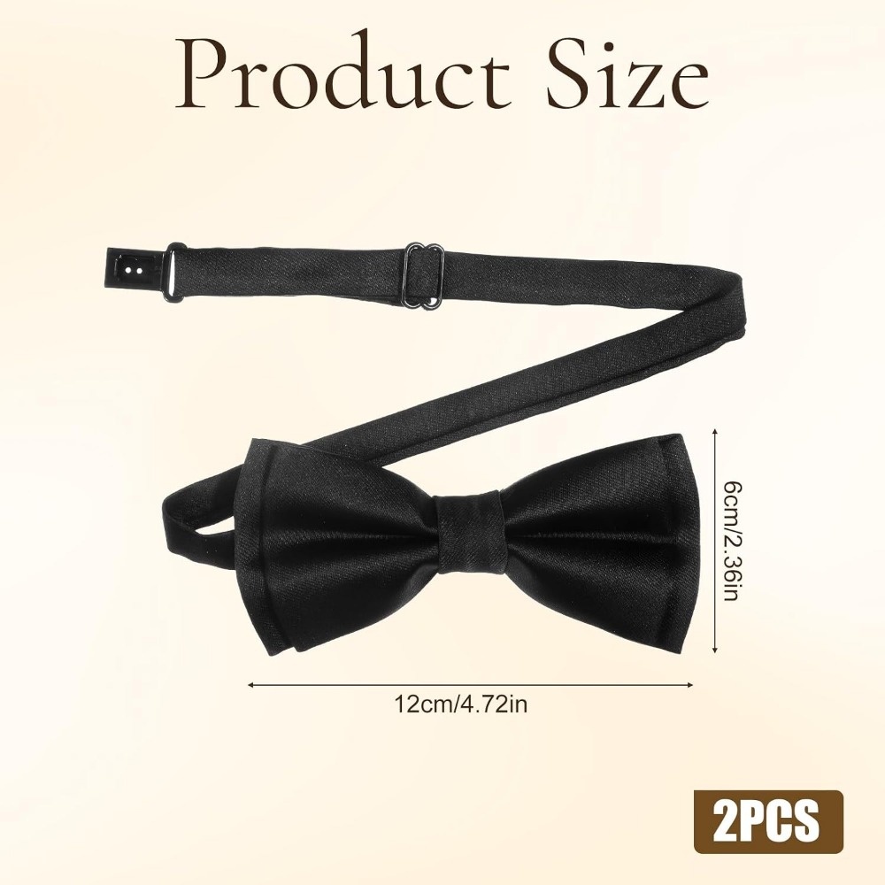 Men's Bow Ties, 2-Pack Solid C - Bow Tie Pre Tied recension och pris