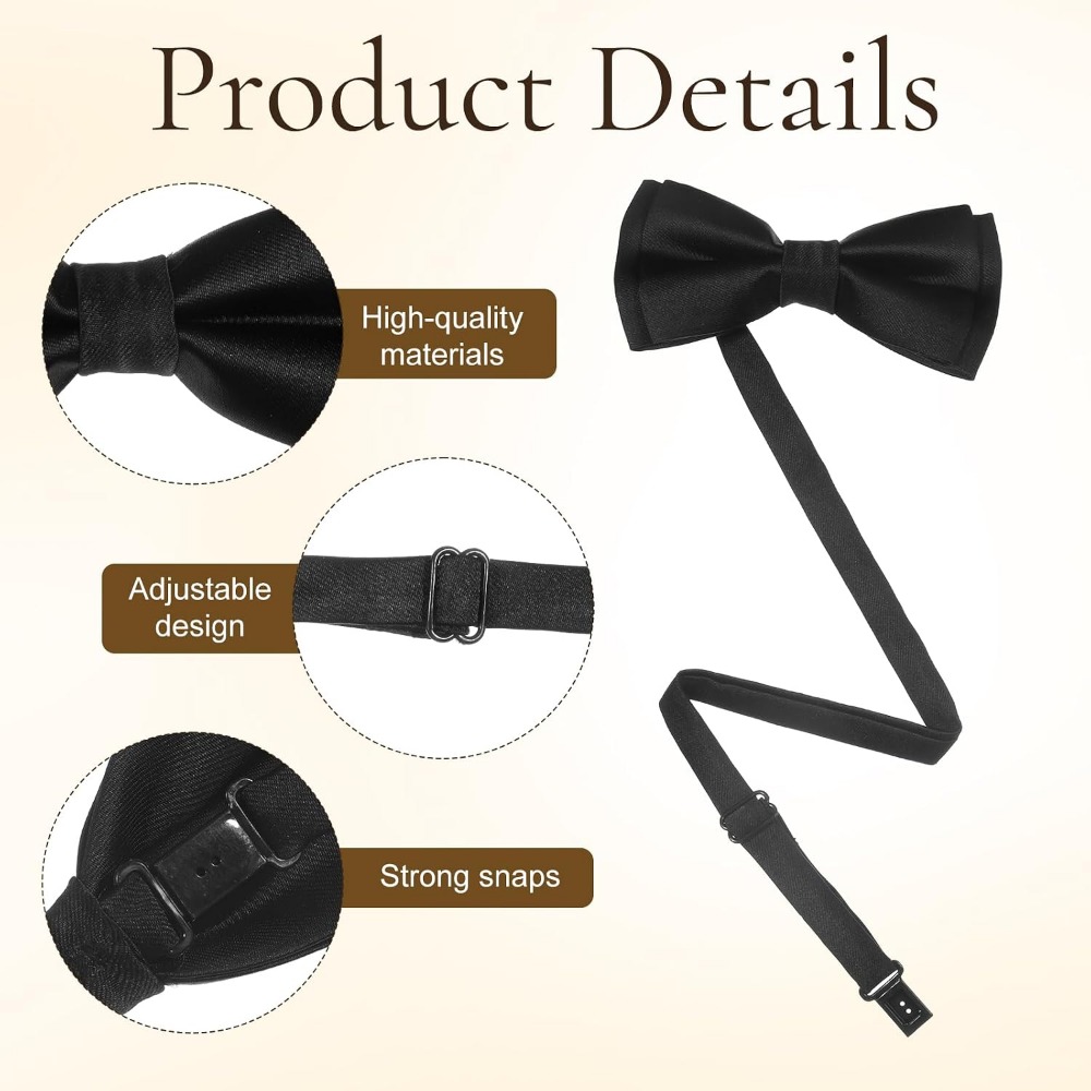 Men's Bow Ties, 2-Pack Solid C - Bow Tie Pre Tied recension och pris