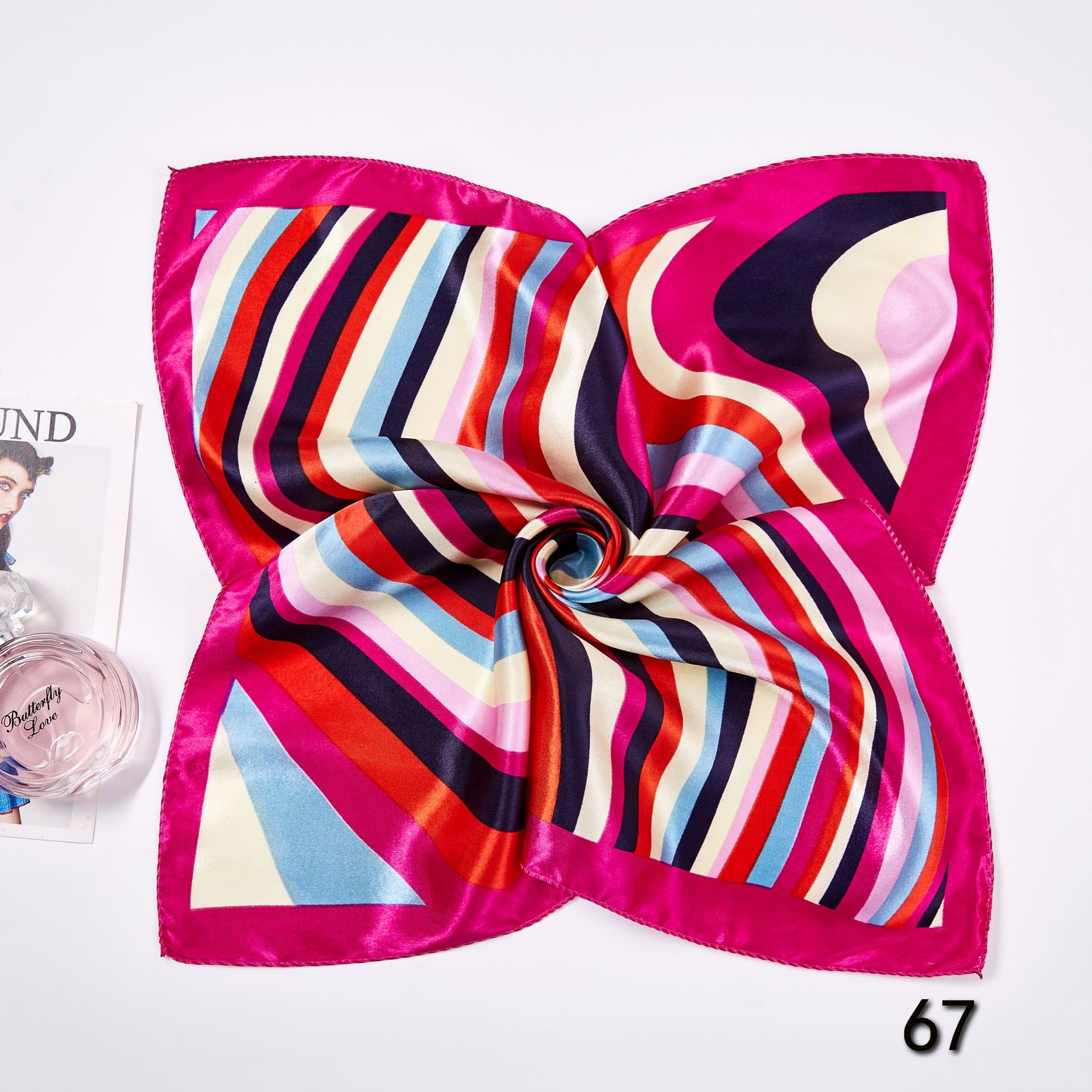50*50cm Square Silk Scarves Sc - Ascot Neck Scarf recension och pris