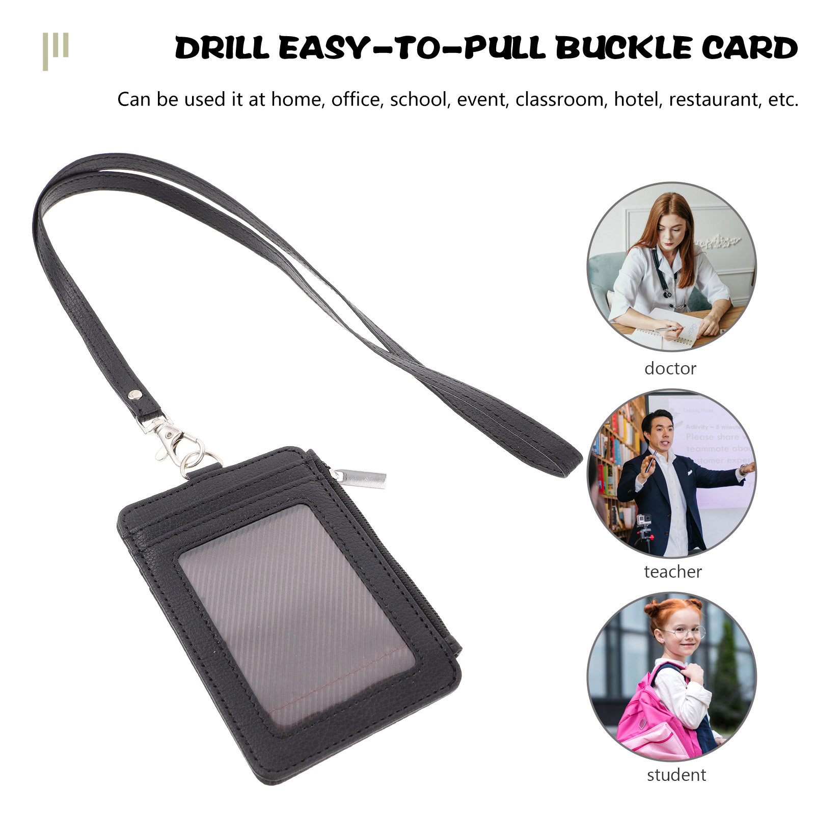 Id Card Holder Card Sleeve Wea - Lanyard Badge Holder recension och pris