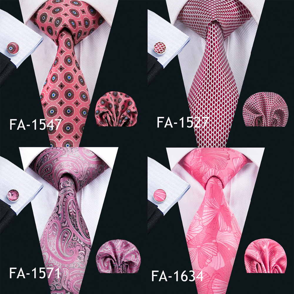Barry.Wang New Pink Tie For We - Silk Tie Striped recension och pris