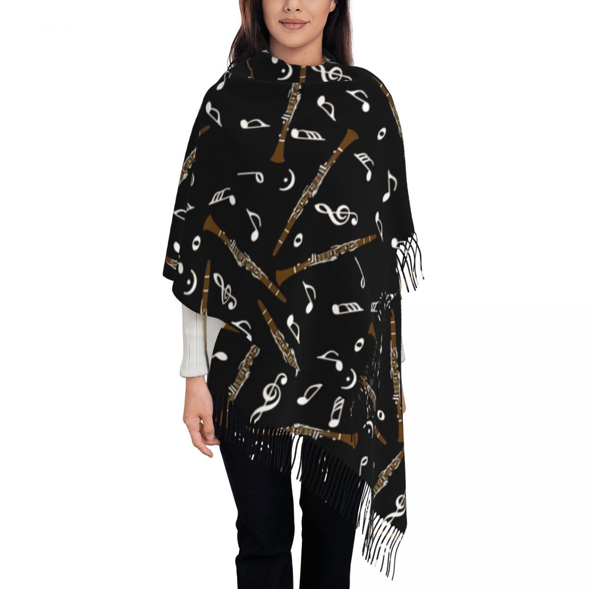 Womens Scarf with Tassel Clari - Pashmina Wrap Large recension och pris