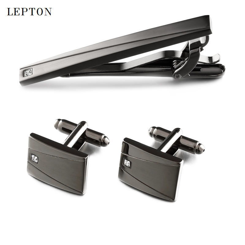 Classic Black Cufflinks & Tie  - Tie Bar Set Gift recension och pris