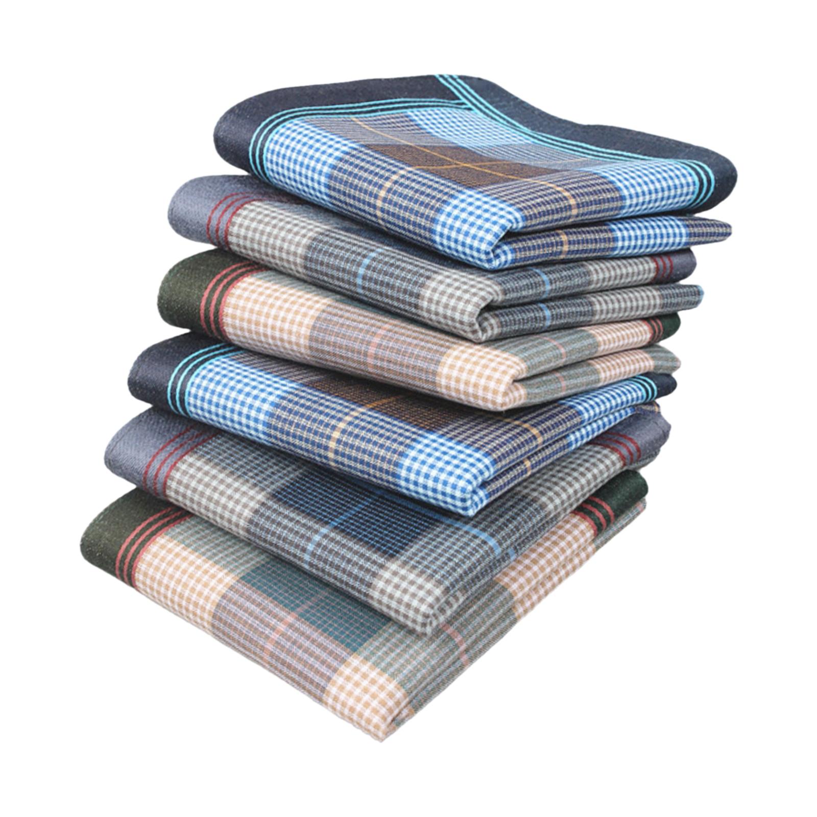 6Pcs Pocket Square Hankies, Un - Handkerchief Cotton Men recension och pris