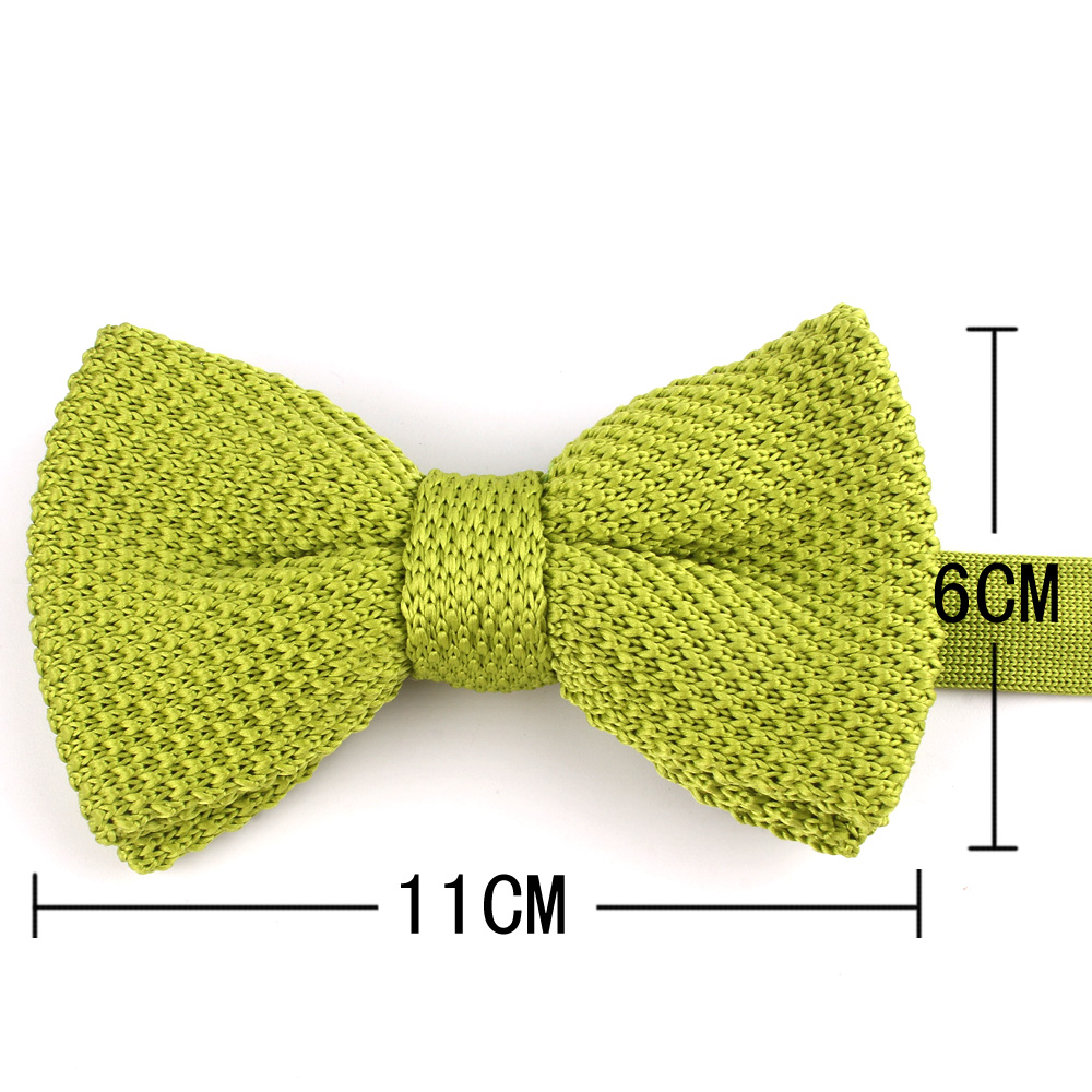 New Men Solid Knitted Bowtie B - Bow Tie Pre Tied recension och pris
