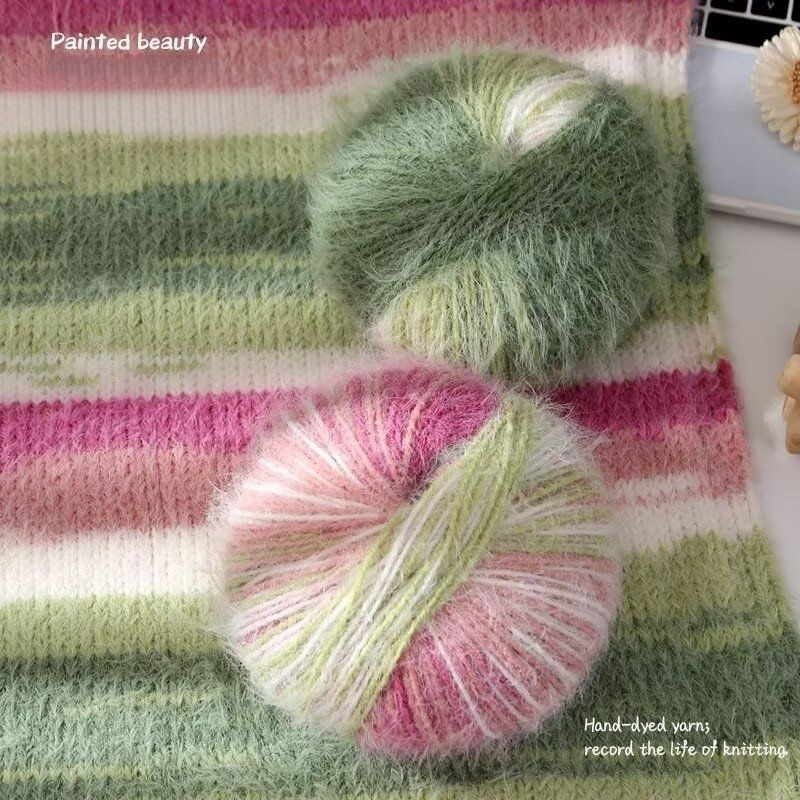 Gradient Wool Mohair Yarn Dyei - Woven Scarf Blanket recension och pris