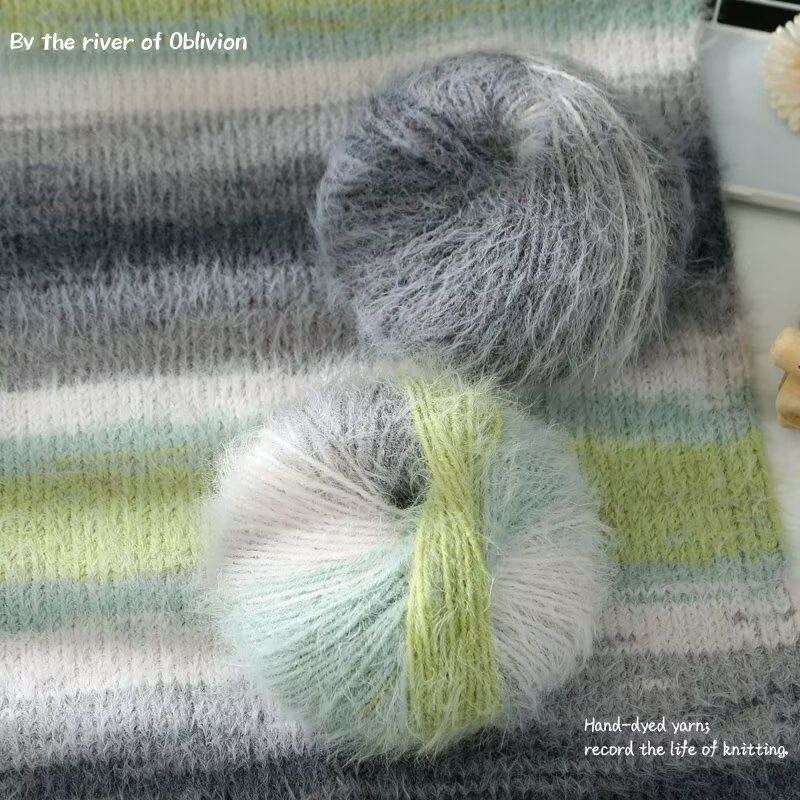 Gradient Wool Mohair Yarn Dyei - Woven Scarf Blanket recension och pris