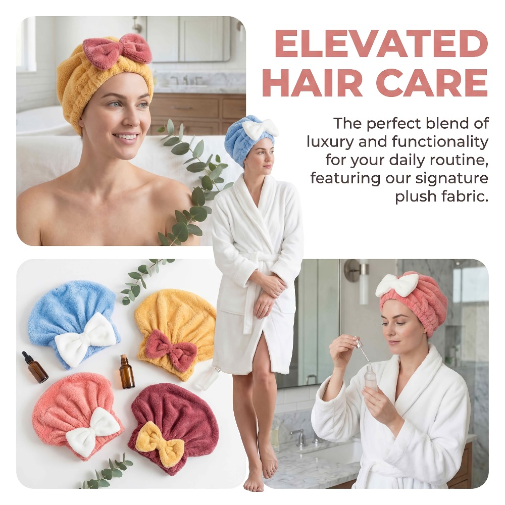 Microfiber Hair Drying Cap, Qu - Head Wrap Turban recension och pris