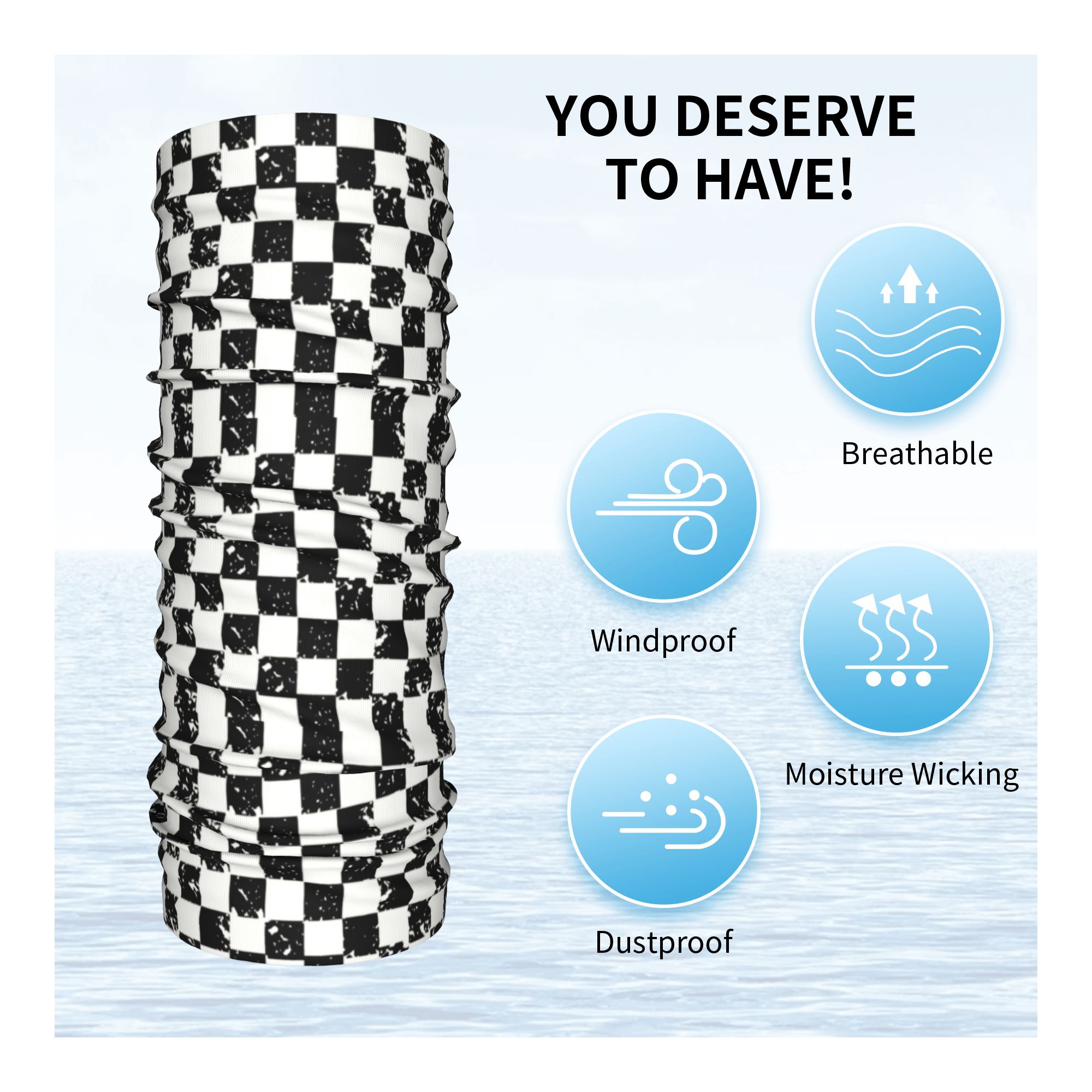 Custom Retro Checkered Flag Wi - Neck Warmer Tube recension och pris